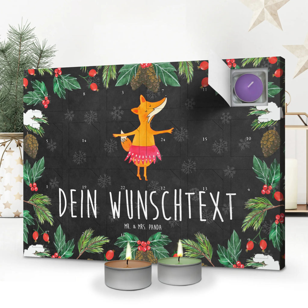 Personalisierter Duftkerzen Adventskalender Fuchs Ballerina Personalisierter Duftkerzen Adventskalender, Fuchs, Party, Ballett, Tänzerin, Einladung, Tanzen, Geburtstag, Fuchs Spruch, Füchsin, Ballerina, Füchse