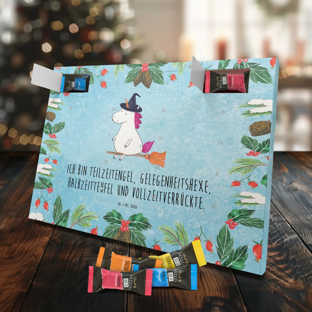 Chocolate advent calendar unicorn Witch bad girl, mad, witch, wife gift, girlfriend present, devil, bitch