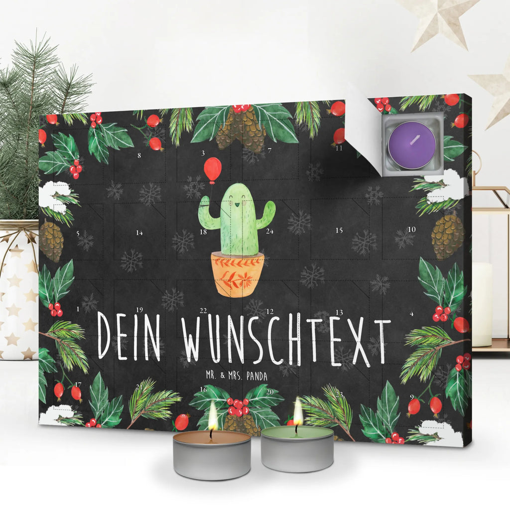 Personalisierter Duftkerzen Adventskalender Kaktus Luftballon Personalisierter Duftkerzen Adventskalender, Kaktus, Kakteen, Büro, Luftballon, Freundin, Neustart, Büroalltag, Ausbildung, Prüfung, Stress, Freude, Freund