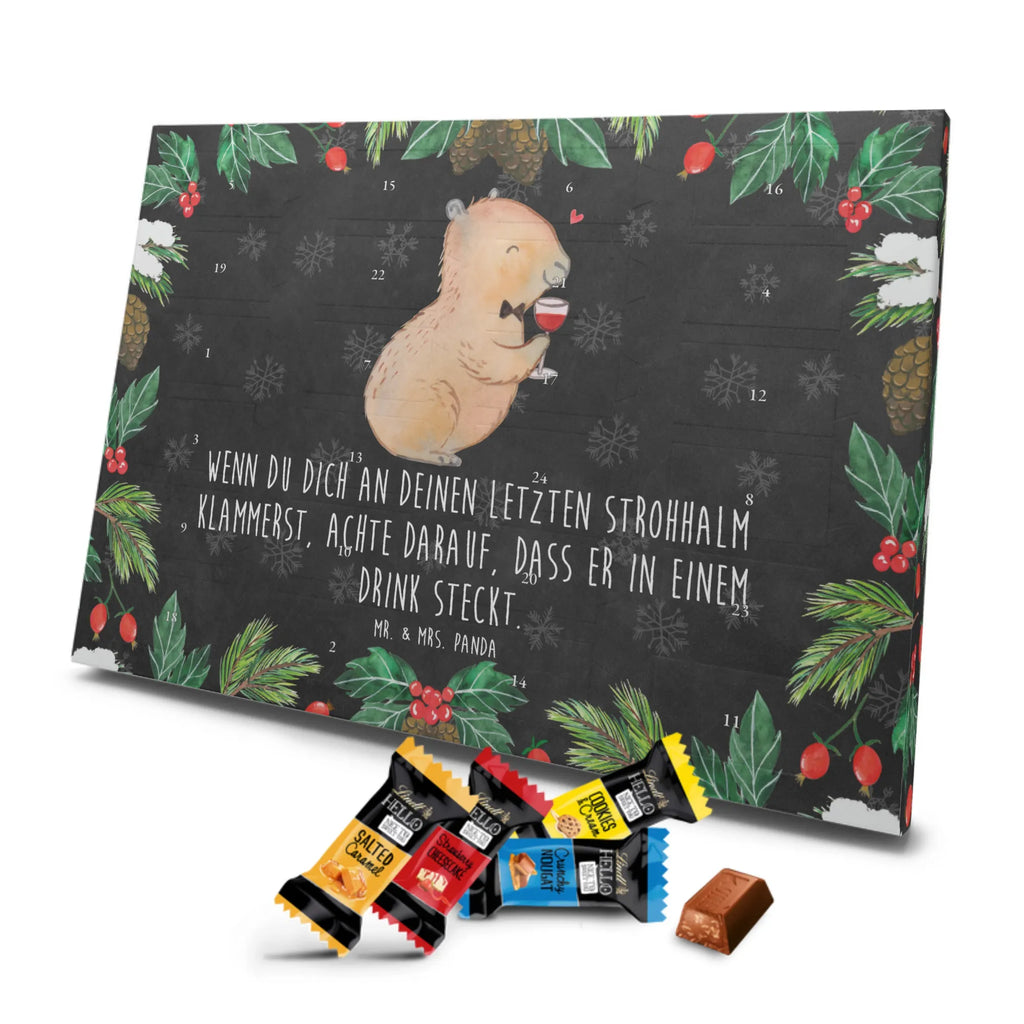 Chocolate advent calendar Capybara wine card, gift ideas, gifts, animal lover, special gifts, cute animal motives, hand drawn, small animals, good mood, cute, funny sayings