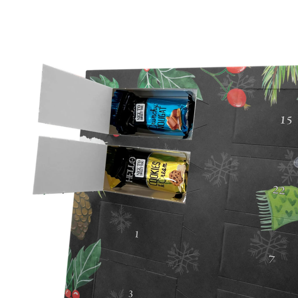 Chocolate advent calendar Smörle sledding snow, Christmas time