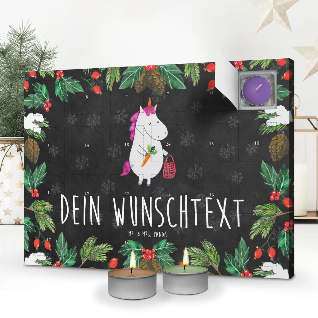 Personalisierter Duftkerzen Adventskalender Einhorn Gemüse Personalisierter Duftkerzen Adventskalender, Einhorn, Einhorn Deko, Einhörner, Unicorn, Gemüse, Wochenmarkt, Biomarkt