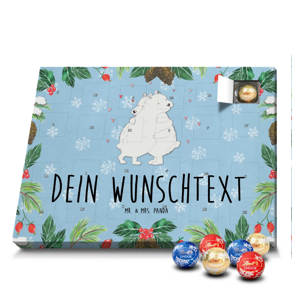 Adventskalender mit Namen Eisbär Umarmen Personalisierter Adventskalender, Adventskalender mit Namen, Lustige Sprüche, Tiere, Tiermotive, Gute Laune