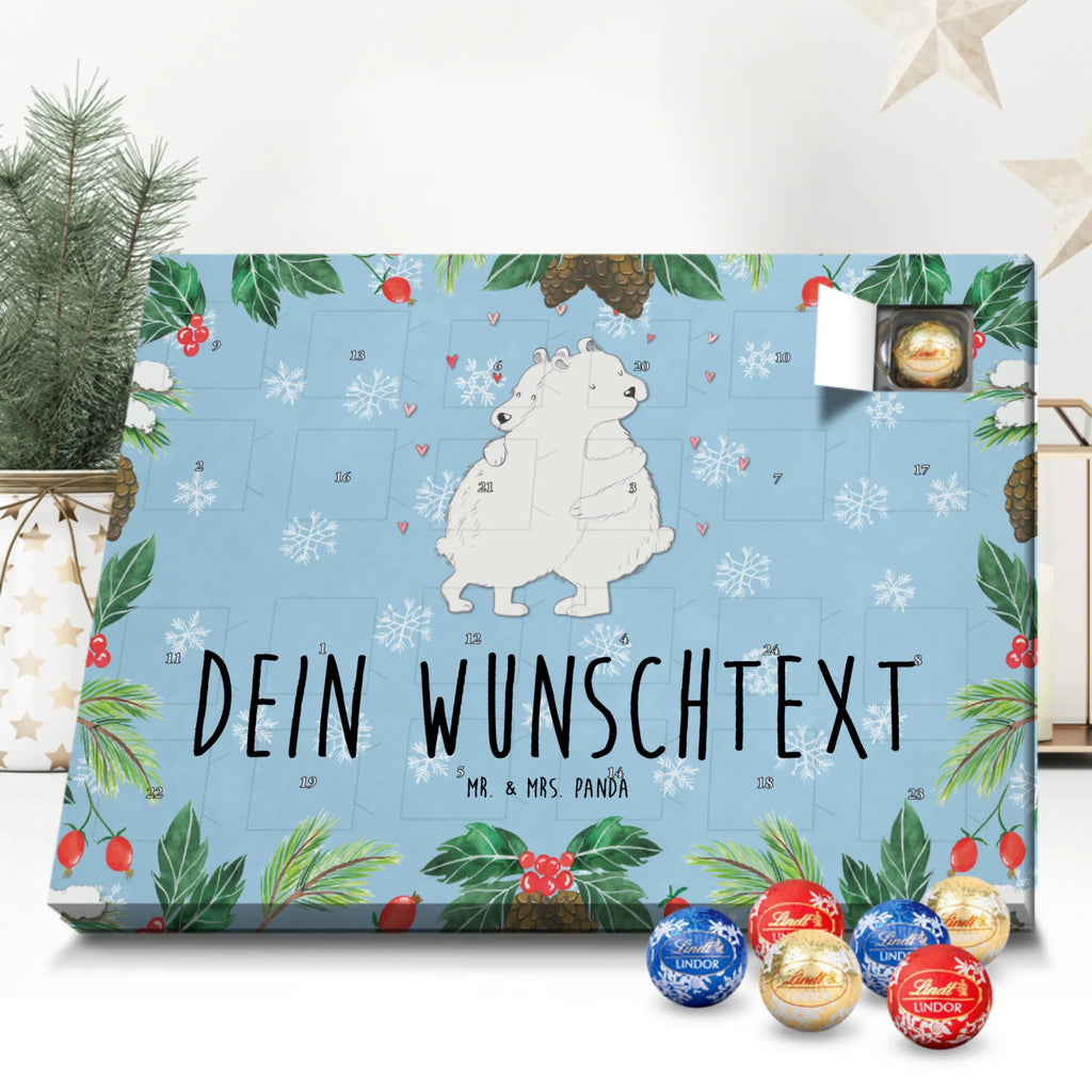 Adventskalender mit Namen Eisbär Umarmen Personalisierter Adventskalender, Adventskalender mit Namen, Lustige Sprüche, Tiere, Tiermotive, Gute Laune