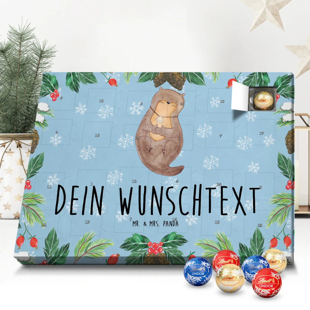 Personalisierter Schoko Adventskalender Otter Muschel Personalisierter Adventskalender, Adventskalender mit Namen, Fischotter, Seeotter, Otter, Träumen, Büro, Tagträumen, Motivation, Otterliebe, Grübeln