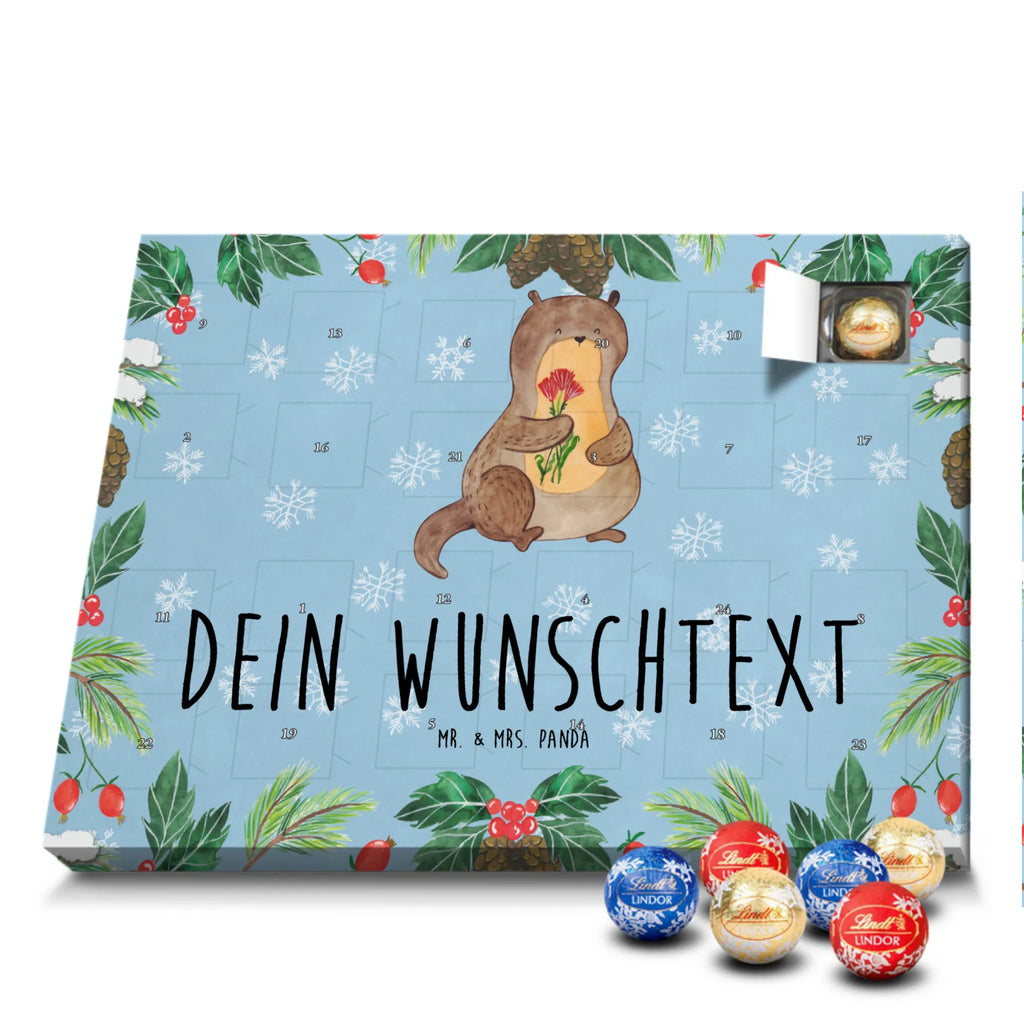 Adventskalender mit Namen Otter Blumenstrauß Adventskalender mit Namen, Personalisierter Adventskalender, Fischotter, Seeotter, Otter, Otter Seeotter See Otter