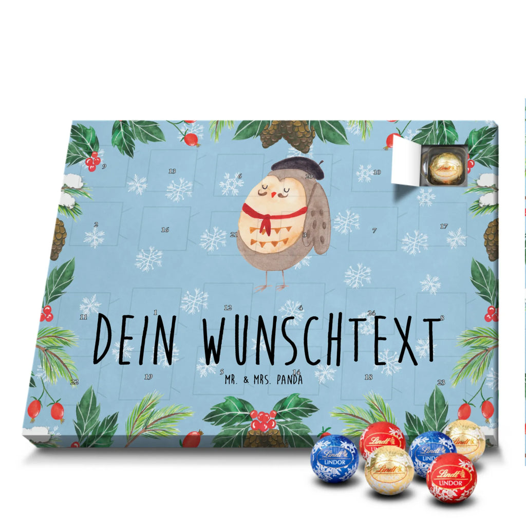 Personalisierter Schoko Adventskalender Eule Frankreich Personalisierter Adventskalender, Adventskalender mit Namen, Eule, Eulen, Owl, Eule Deko, La Vie Est Belle, Hibou, Frankreich, Das Leben Ist schön, Spruch schön, Spruch Französisch