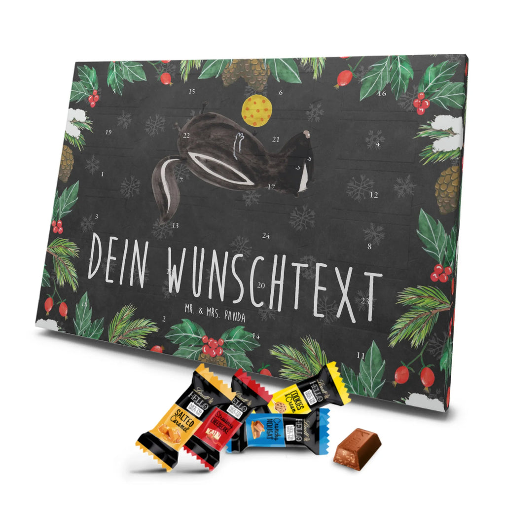 Adventskalender mit Namen Stinktier Ball Personalisierter Adventskalender, Adventskalender mit Namen, Stinktier, Skunk, Stinker, Stinki, Verspielt, Weisheit, Raubtier, Wildtier