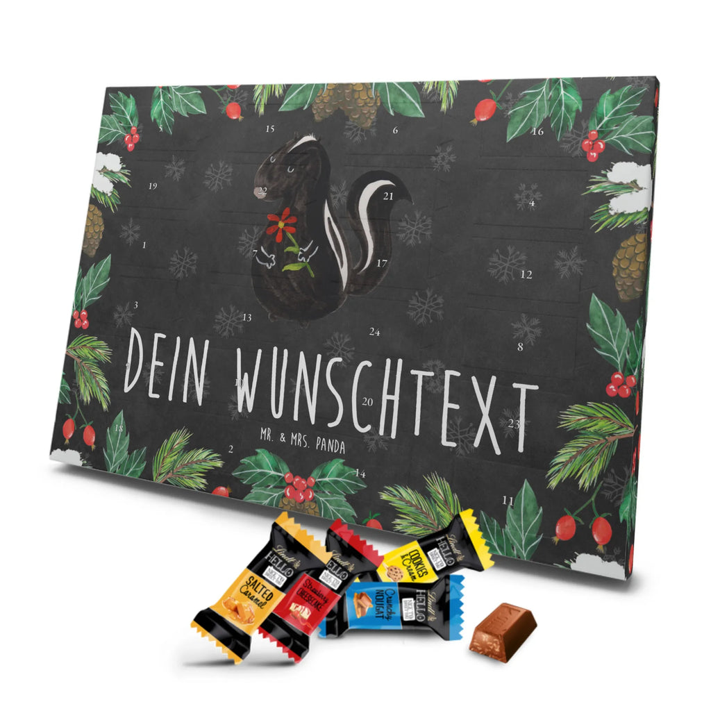 Adventskalender mit Namen Stinktier Blume Personalisierter Adventskalender, Adventskalender mit Namen, Stinktier, Skunk, Dreams, Stinker, Träume, Stinki, Wildtier, Verträumt, Tagträumer, Raubtier