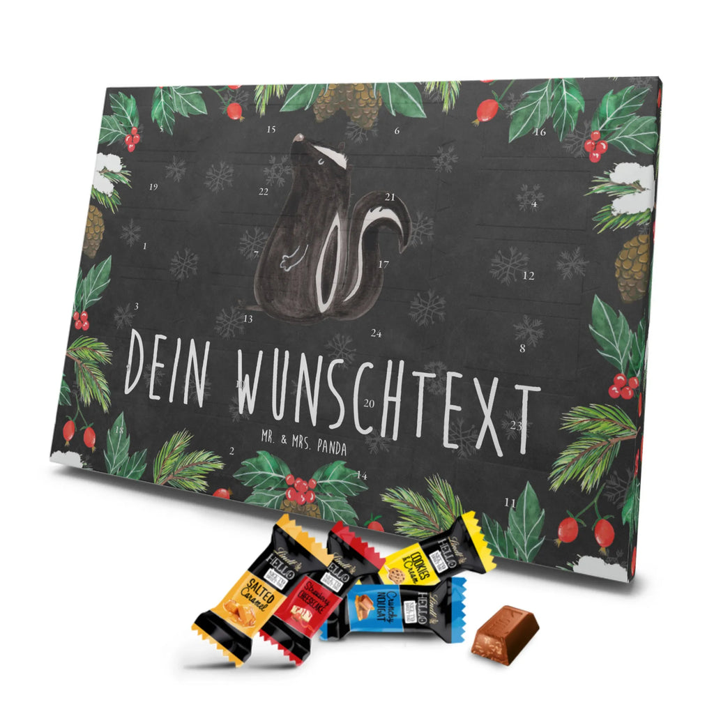  skunks siedzenie Adventskalender mit Namen, Personalisierter Adventskalender, Stinktier, Skunk, Raubtier, Wildtier, Büro, Besserwisser, Recht, Spruch, Stinki, Stinker
