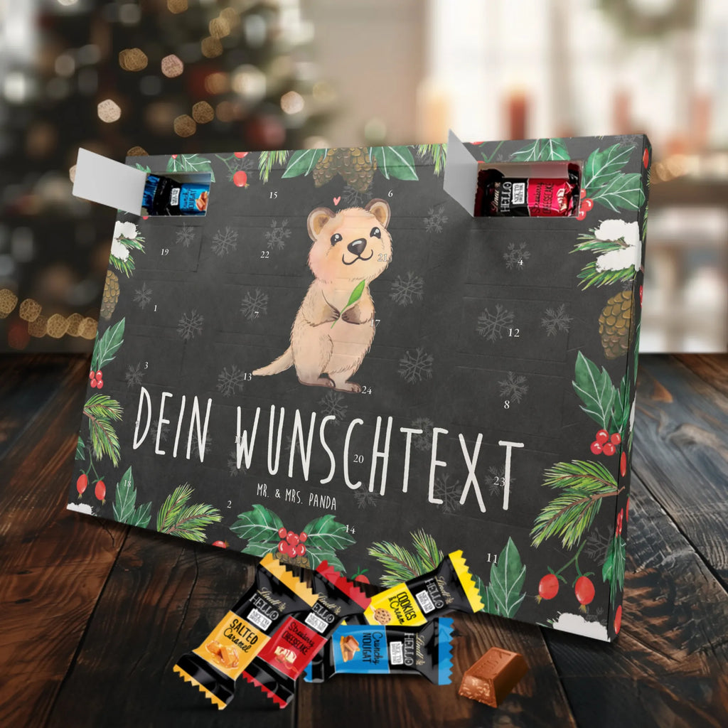 Adventskalender mit Namen Quokka Happy Personalisierter Adventskalender, Adventskalender mit Namen, Gute Laune, Lustige Sprüche, Tiere, Tiermotive, Lustiger Spruch, Quokka, Dinge Erledigen, Verschieben, Aufschieberitis, Niedliches Tier