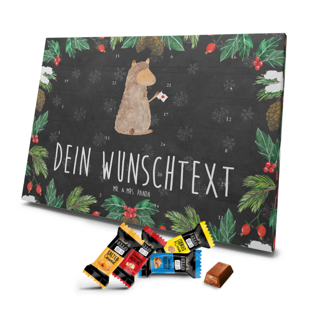 Adventskalender mit Namen Alpaka Fahne Adventskalender mit Namen, Personalisierter Adventskalender, Alpaka, Lama, Lamas, Liebe, Alpakas
