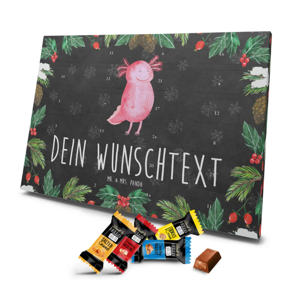 Personalisierter Schoko Adventskalender Axolotl Glücklich Personalisierter Adventskalender, Adventskalender mit Namen, Molch, Axolotl, Schwanzlurch, Motivation, Axolot, Gute Laune, Lurch, Lurche