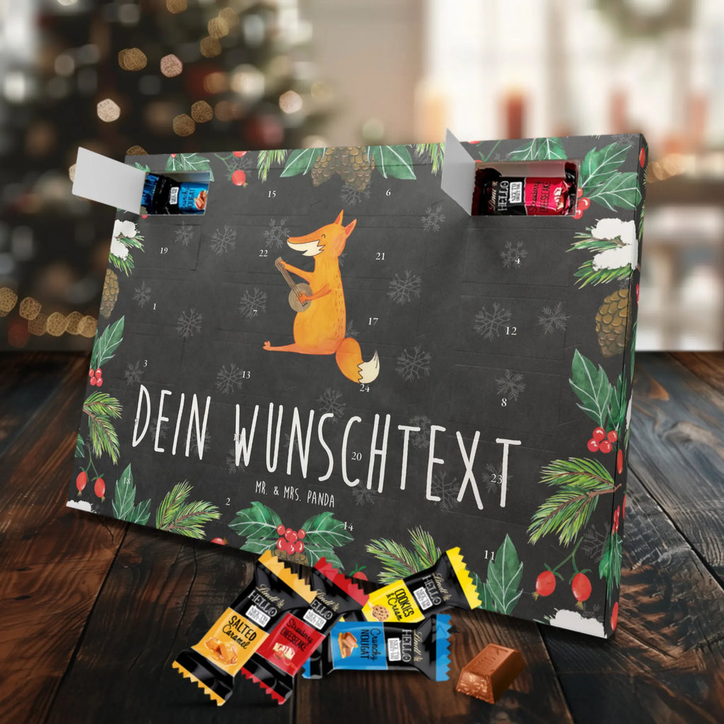 Adventskalender mit Namen Fuchs Gitarre Adventskalender mit Namen, Personalisierter Adventskalender, Fuchs, Musikerin, Füchse, Geschenk Musiker, Sängerin, Sänger, Gitarre, Musik Spruch
