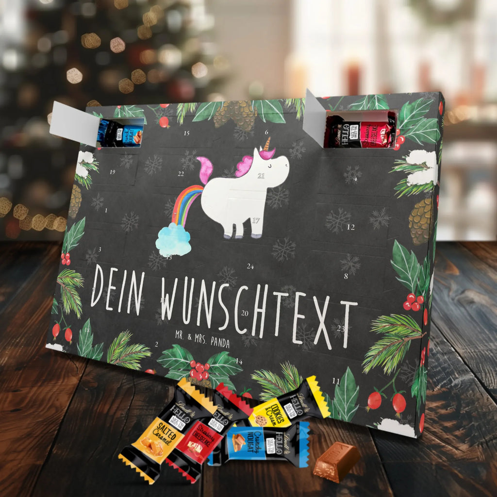 Personalisierter Schoko Adventskalender Einhorn Pupsen Adventskalender mit Namen, Personalisierter Adventskalender, Einhörner, Einhorn, Unicorn, Einhorn Deko, Freundin, Lustig, Erwachsenwerden, Regenbogen, Einhornpower, Glitzer, Pups, Spaß