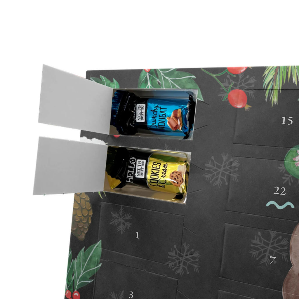 Personalisierter Schoko Adventskalender Otter Seerose Personalisierter Adventskalender, Adventskalender mit Namen, Fischotter, Seeotter, Otter, Otter Seeotter See Otter