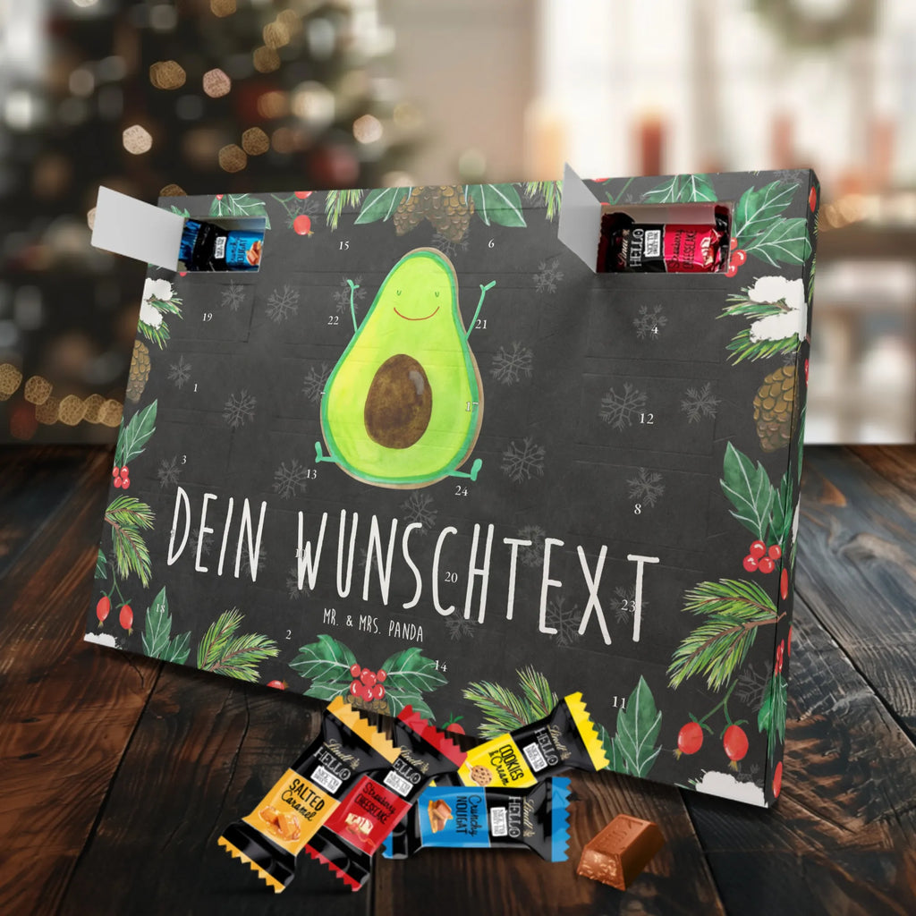 Adventskalender mit Namen Avocado Glücklich Personalisierter Adventskalender, Adventskalender mit Namen, Gesund, Vegan, Veggie, Avocado, Chaos