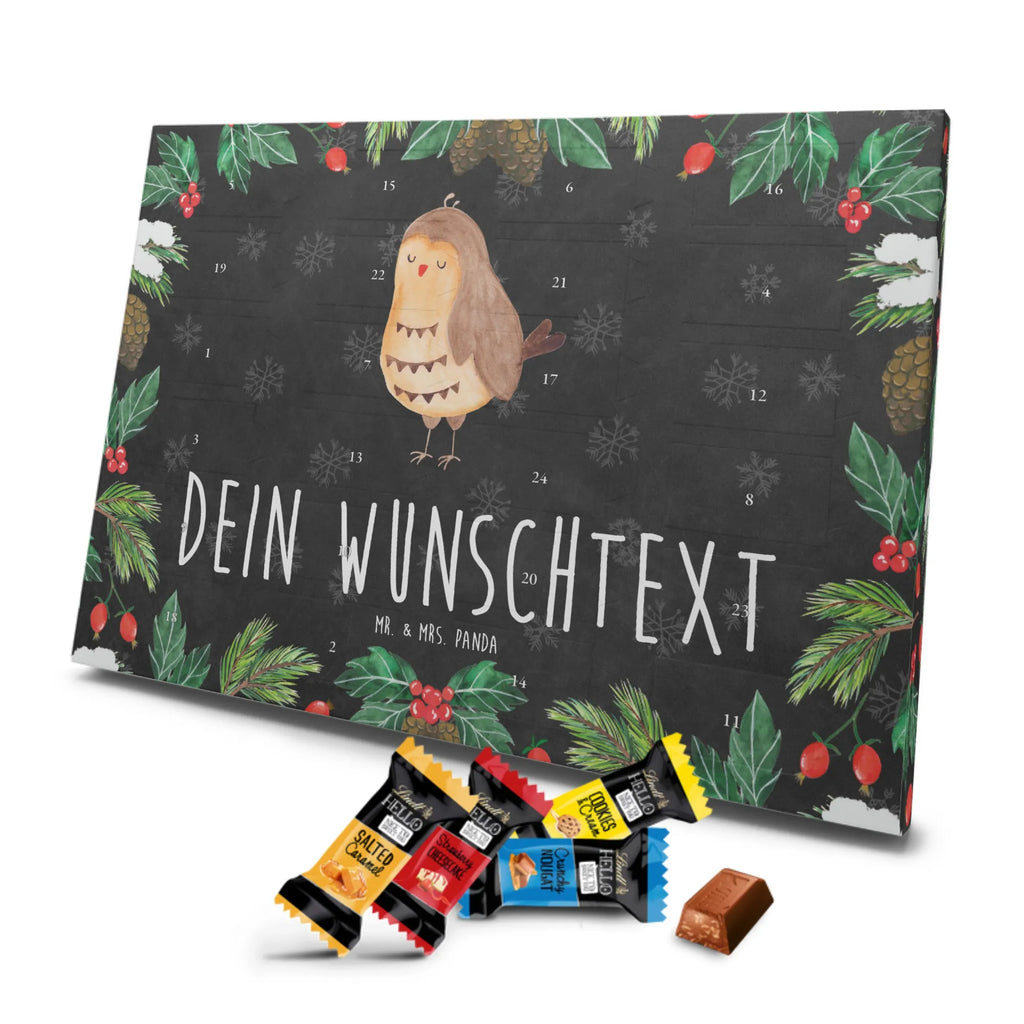 Adventskalender mit Namen Eule Zufrieden Personalisierter Adventskalender, Adventskalender mit Namen, Eule, Romantisch, Eule Spruch, Owl, Wortspiel Lustig, Liebe Spruch, Eule Deko, Geschenk Hochzeitstag, Spruch schön
