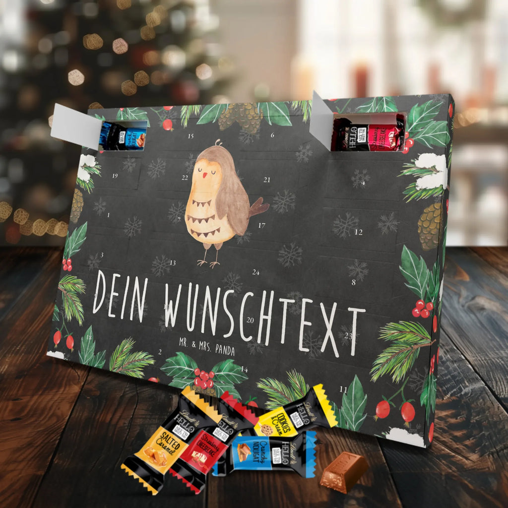 Adventskalender mit Namen Eule Zufrieden Personalisierter Adventskalender, Adventskalender mit Namen, Eule, Romantisch, Eule Spruch, Owl, Wortspiel Lustig, Liebe Spruch, Eule Deko, Geschenk Hochzeitstag, Spruch schön