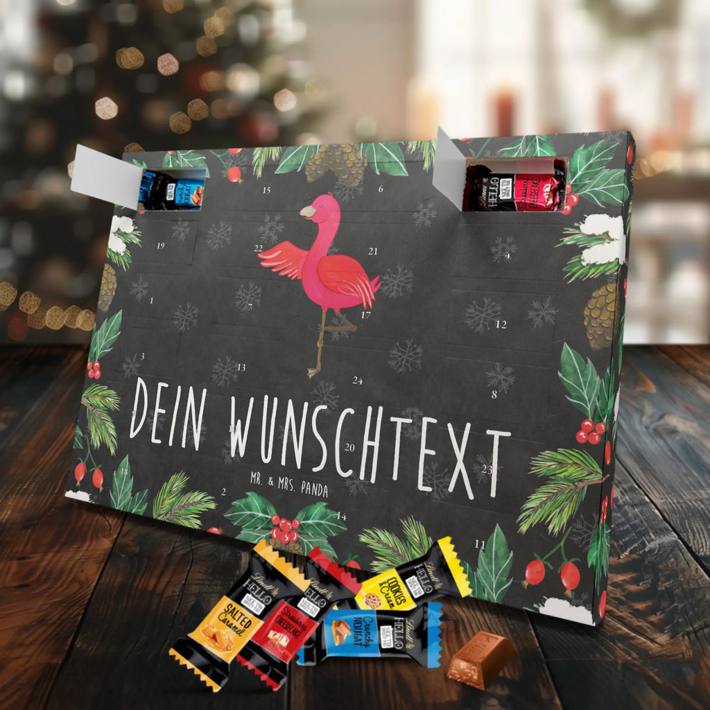Adventskalender mit Namen Flamingo Yoga Personalisierter Adventskalender, Adventskalender mit Namen, Flamingo, Yoga-Übung, Vogel, Achtsamkeit, Namaste, Entspannung, Tiefenentspannung, Aufregen, Ärger, Yoga
