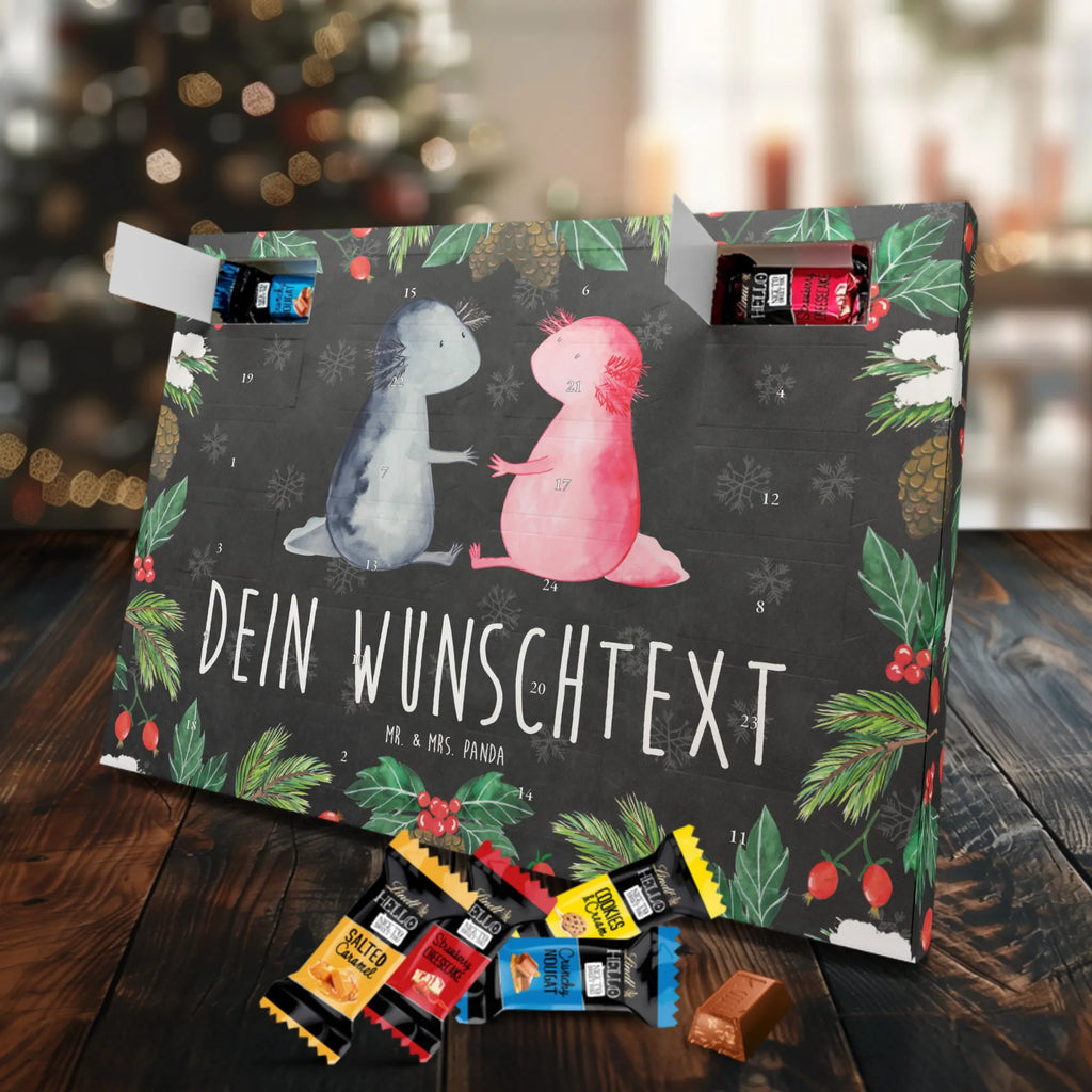 Personalisierter Schoko Adventskalender Axolotl Liebe Personalisierter Adventskalender, Adventskalender mit Namen, Axolotl, Molch, Freund, Lurch, Lurche, Liebe, Große Liebe, Verlobter, Axolot, Liebesbeweis, Jahrestag, Schwanzlurch, Valentinstag, Ehemann