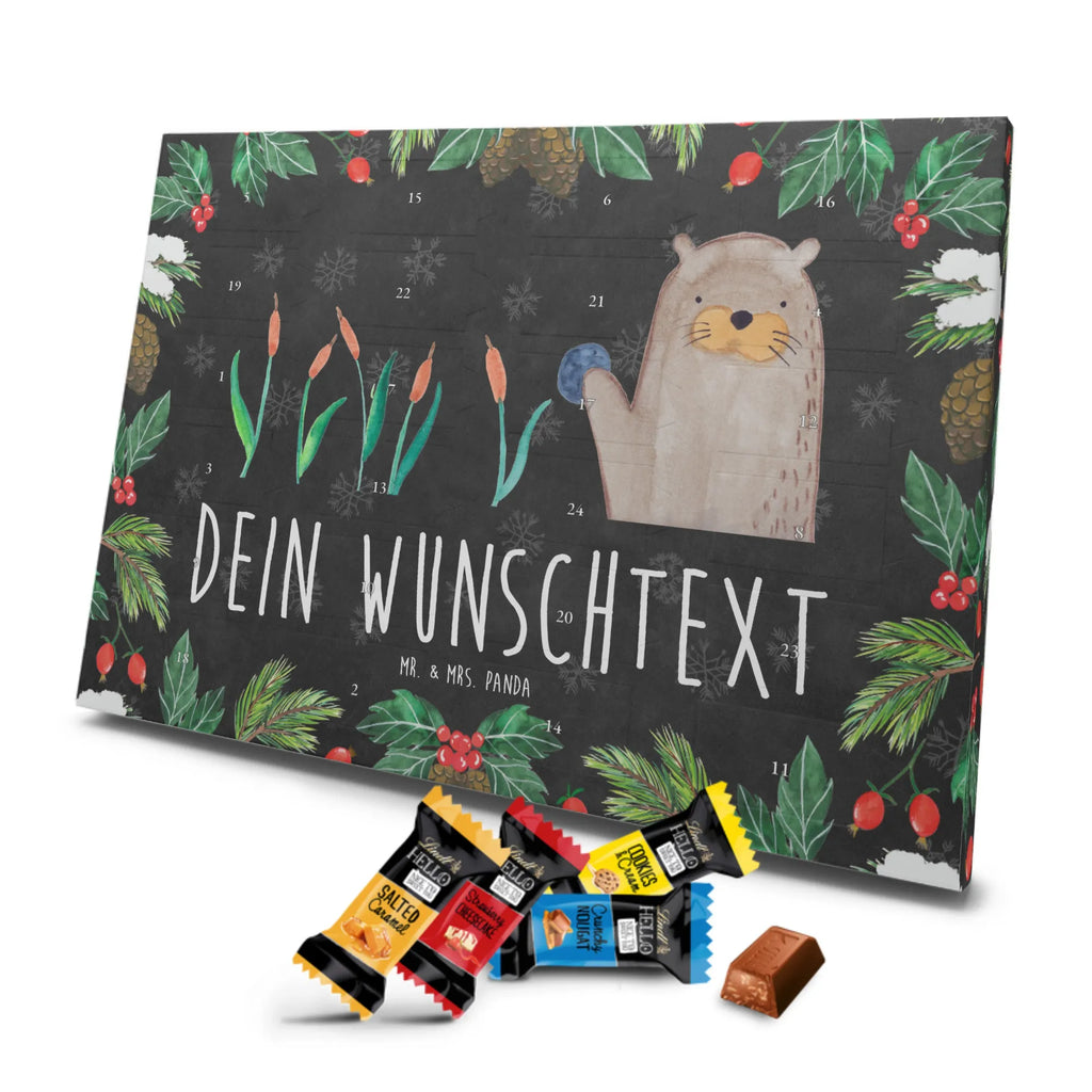 Personalisierter Schoko Adventskalender Otter Stein Adventskalender mit Namen, Personalisierter Adventskalender, Otter, Fischotter, Seeotter, Otter Seeotter See Otter