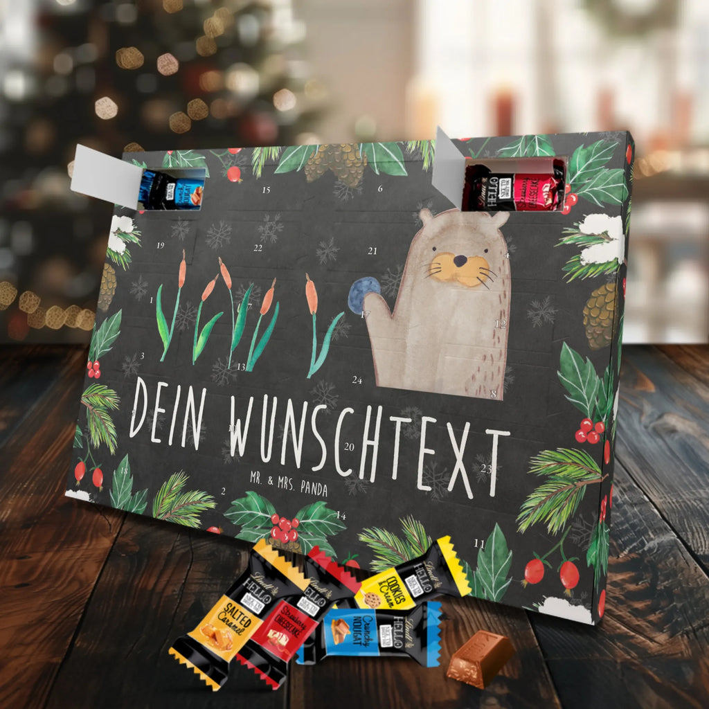 Personalisierter Schoko Adventskalender Otter Stein Adventskalender mit Namen, Personalisierter Adventskalender, Otter, Fischotter, Seeotter, Otter Seeotter See Otter