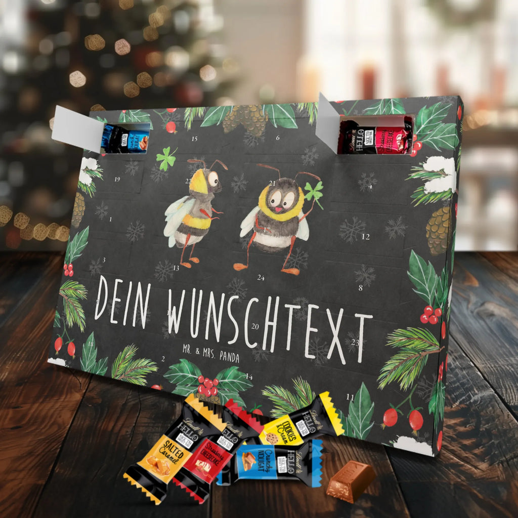 Adventskalender mit Namen Hummeln Kleeblatt Adventskalender mit Namen, Personalisierter Adventskalender, Tiere, Tiermotive, Lustige Sprüche, Gute Laune, Biene, Biene Deko, Spruch Fröhlich, Hummel, Spruch schön, glücklich Werden, Spruch Positiv, glücklich sein
