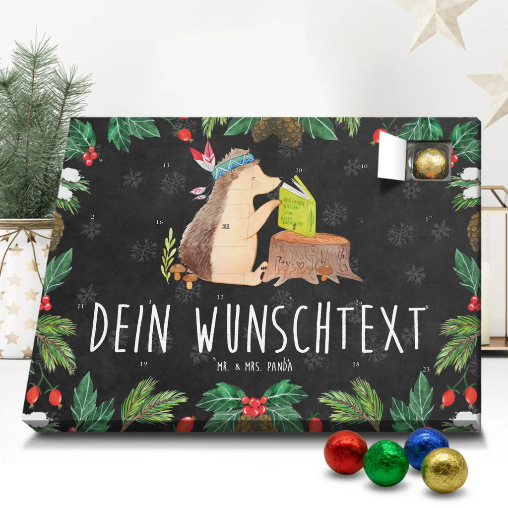 Adventskalender mit Namen Igel Federschmuck Adventskalender mit Namen, Personalisierter Adventskalender, Tiere, Waldtiere, Igel, Indianer, Abenteuer, Lagerfeuer, Camping