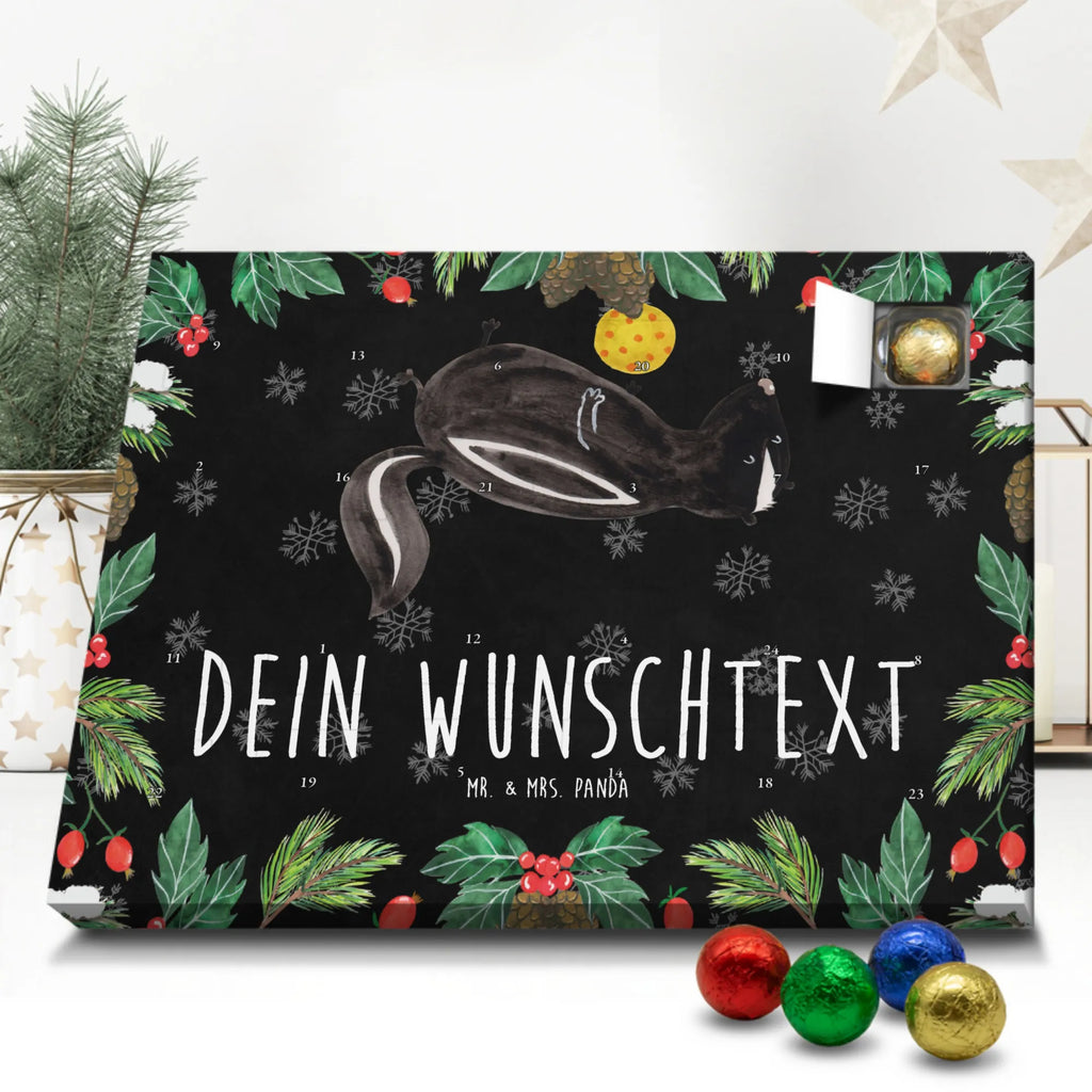 Adventskalender mit Namen Stinktier Ball Personalisierter Adventskalender, Adventskalender mit Namen, Stinktier, Skunk, Stinker, Stinki, Verspielt, Weisheit, Raubtier, Wildtier