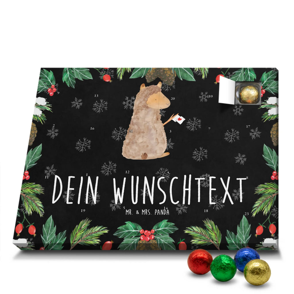 Adventskalender mit Namen Alpaka Fahne Adventskalender mit Namen, Personalisierter Adventskalender, Alpaka, Lama, Lamas, Liebe, Alpakas
