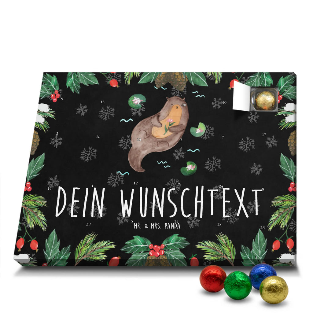 Personalisierter Schoko Adventskalender Otter Seerose Personalisierter Adventskalender, Adventskalender mit Namen, Fischotter, Seeotter, Otter, Otter Seeotter See Otter