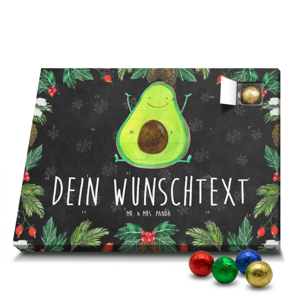 Adventskalender mit Namen Avocado Glücklich Personalisierter Adventskalender, Adventskalender mit Namen, Gesund, Vegan, Veggie, Avocado, Chaos