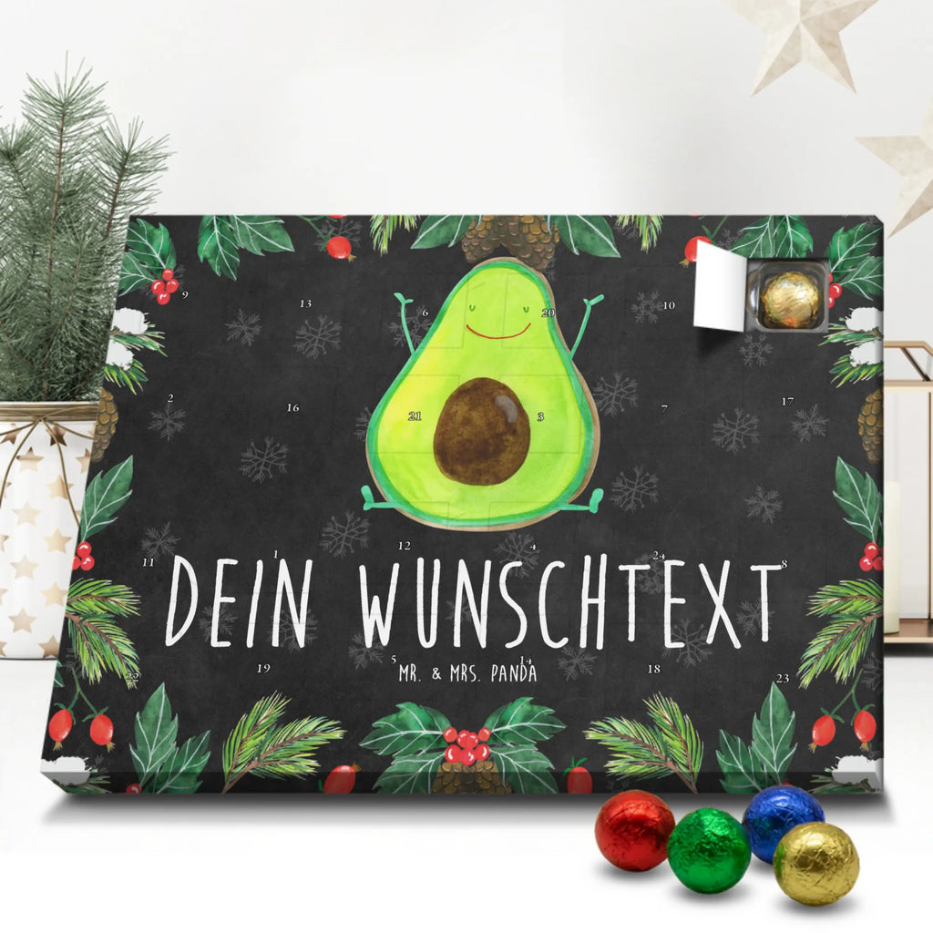 Adventskalender mit Namen Avocado Glücklich Personalisierter Adventskalender, Adventskalender mit Namen, Gesund, Vegan, Veggie, Avocado, Chaos