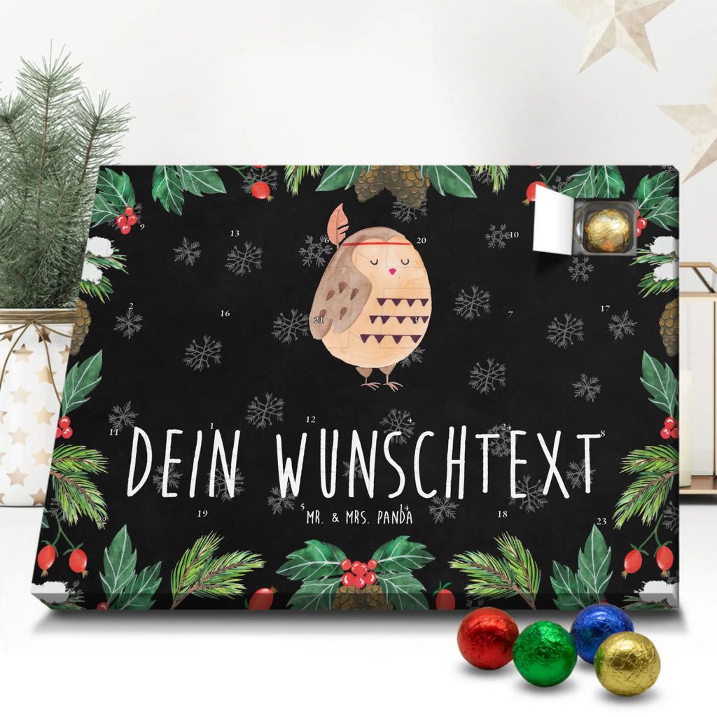 Adventskalender mit Namen Eule Federschmuck Adventskalender mit Namen, Personalisierter Adventskalender, Eule, Reisespruch, Eule Deko, Owl, Dekoration, Das Leben Ist Ein Abenteuer, Federschmuck