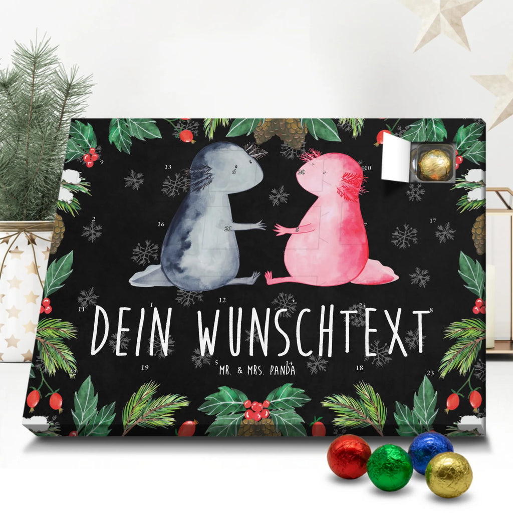  Axolotl miłość Personalisierter Adventskalender, Adventskalender mit Namen, Molch, Axolotl, Lurche, Lurch, Schwanzlurch, Liebe, Axolot, Valentinstag, Verlobter, Ehemann, Jahrestag, Liebesbeweis, Freund, Große Liebe