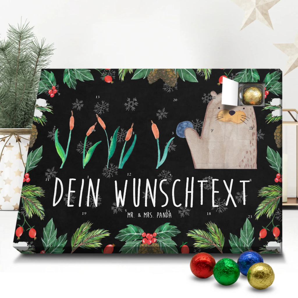 Personalisierter Schoko Adventskalender Otter Stein Adventskalender mit Namen, Personalisierter Adventskalender, Otter, Fischotter, Seeotter, Otter Seeotter See Otter