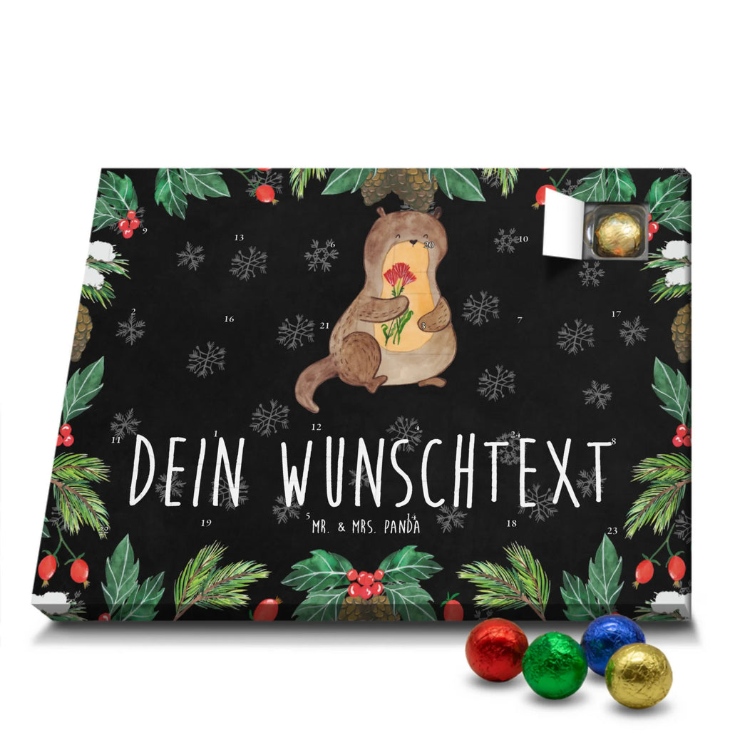Adventskalender mit Namen Otter Blumenstrauß Adventskalender mit Namen, Personalisierter Adventskalender, Fischotter, Seeotter, Otter, Otter Seeotter See Otter