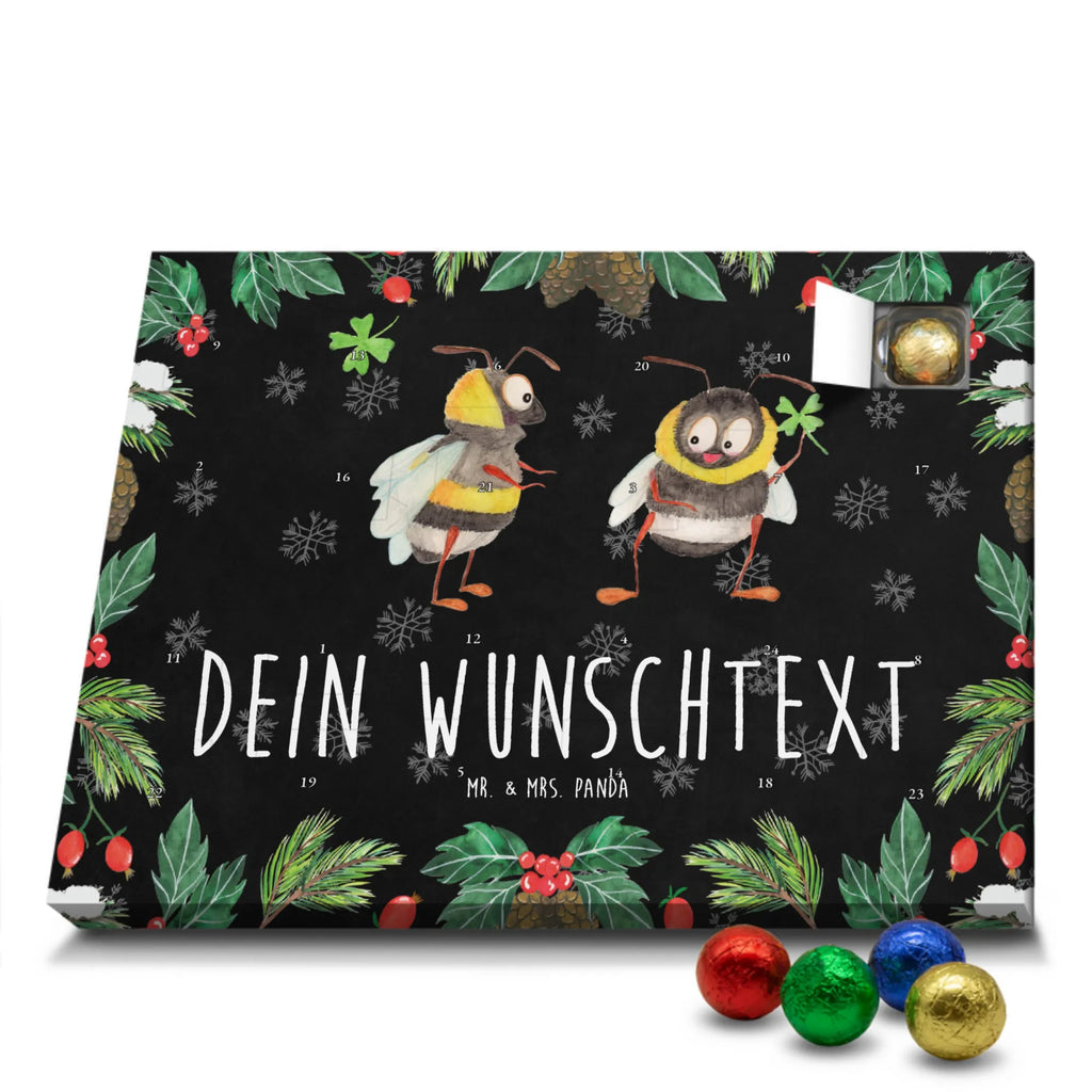 Adventskalender mit Namen Hummeln Kleeblatt Adventskalender mit Namen, Personalisierter Adventskalender, Tiere, Tiermotive, Lustige Sprüche, Gute Laune, Biene, Biene Deko, Spruch Fröhlich, Hummel, Spruch schön, glücklich Werden, Spruch Positiv, glücklich sein