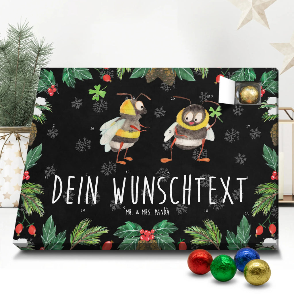 Adventskalender mit Namen Hummeln Kleeblatt Adventskalender mit Namen, Personalisierter Adventskalender, Tiere, Tiermotive, Lustige Sprüche, Gute Laune, Biene, Biene Deko, Spruch Fröhlich, Hummel, Spruch schön, glücklich Werden, Spruch Positiv, glücklich sein