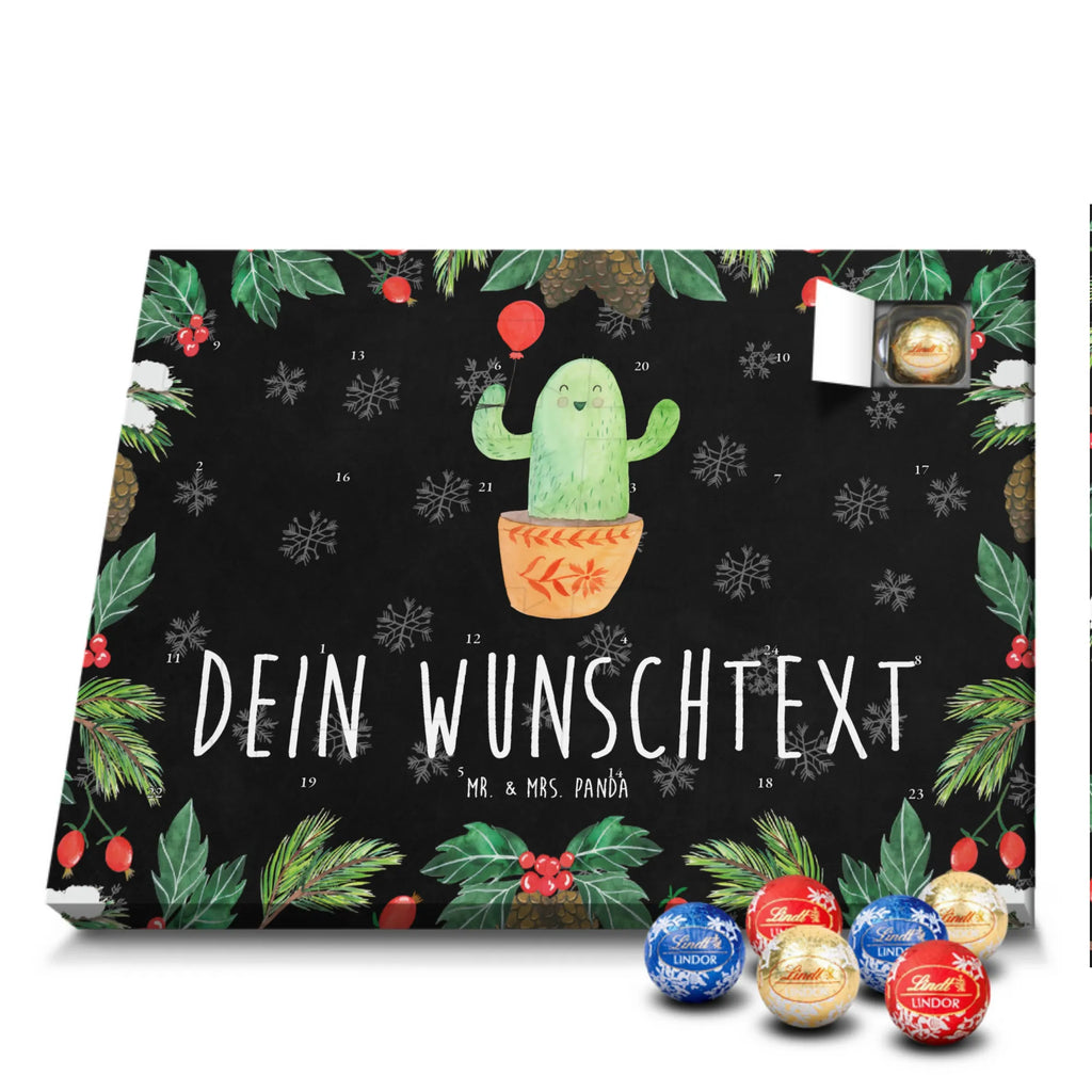 Personalisierter Schoko Adventskalender Kaktus Luftballon Personalisierter Adventskalender, Adventskalender mit Namen, Kakteen, Kaktus, Ausbildung, Freund, Stress, Freude, Prüfung, Freundin, Luftballon, Büroalltag, Büro, Neustart