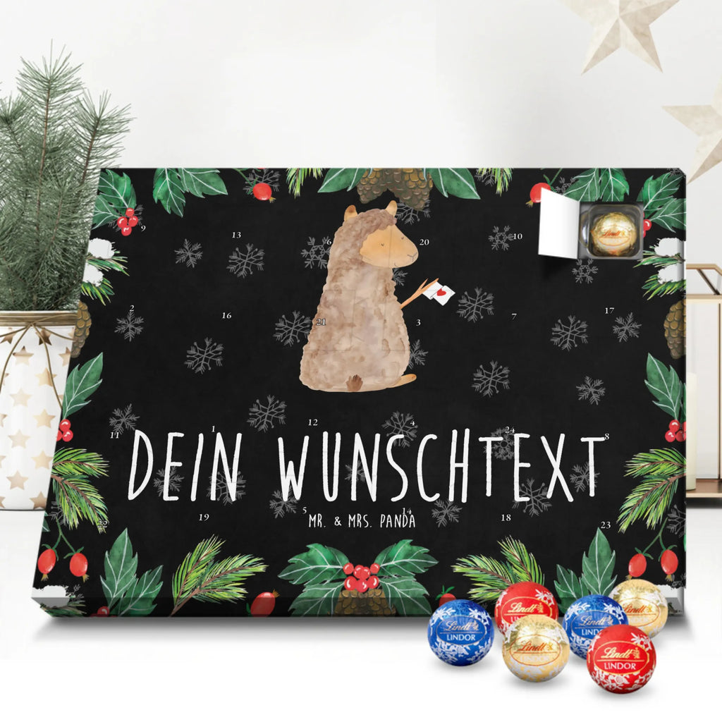 Adventskalender mit Namen Alpaka Fahne Adventskalender mit Namen, Personalisierter Adventskalender, Alpaka, Lama, Lamas, Liebe, Alpakas