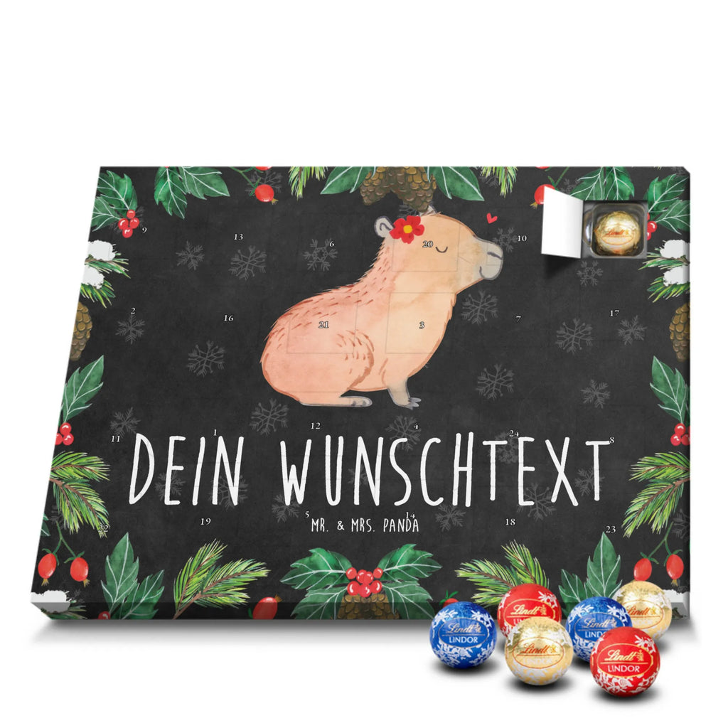 Adventskalender mit Namen Capybara Blume Adventskalender mit Namen, Personalisierter Adventskalender, Tiere, Tiermotive, Lustige Sprüche, Gute Laune, Capybara