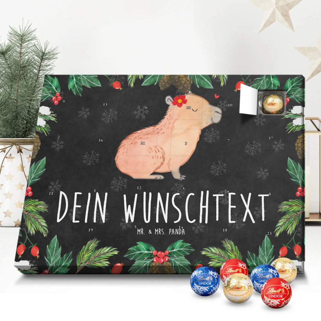 Adventskalender mit Namen Capybara Blume Adventskalender mit Namen, Personalisierter Adventskalender, Tiere, Tiermotive, Lustige Sprüche, Gute Laune, Capybara