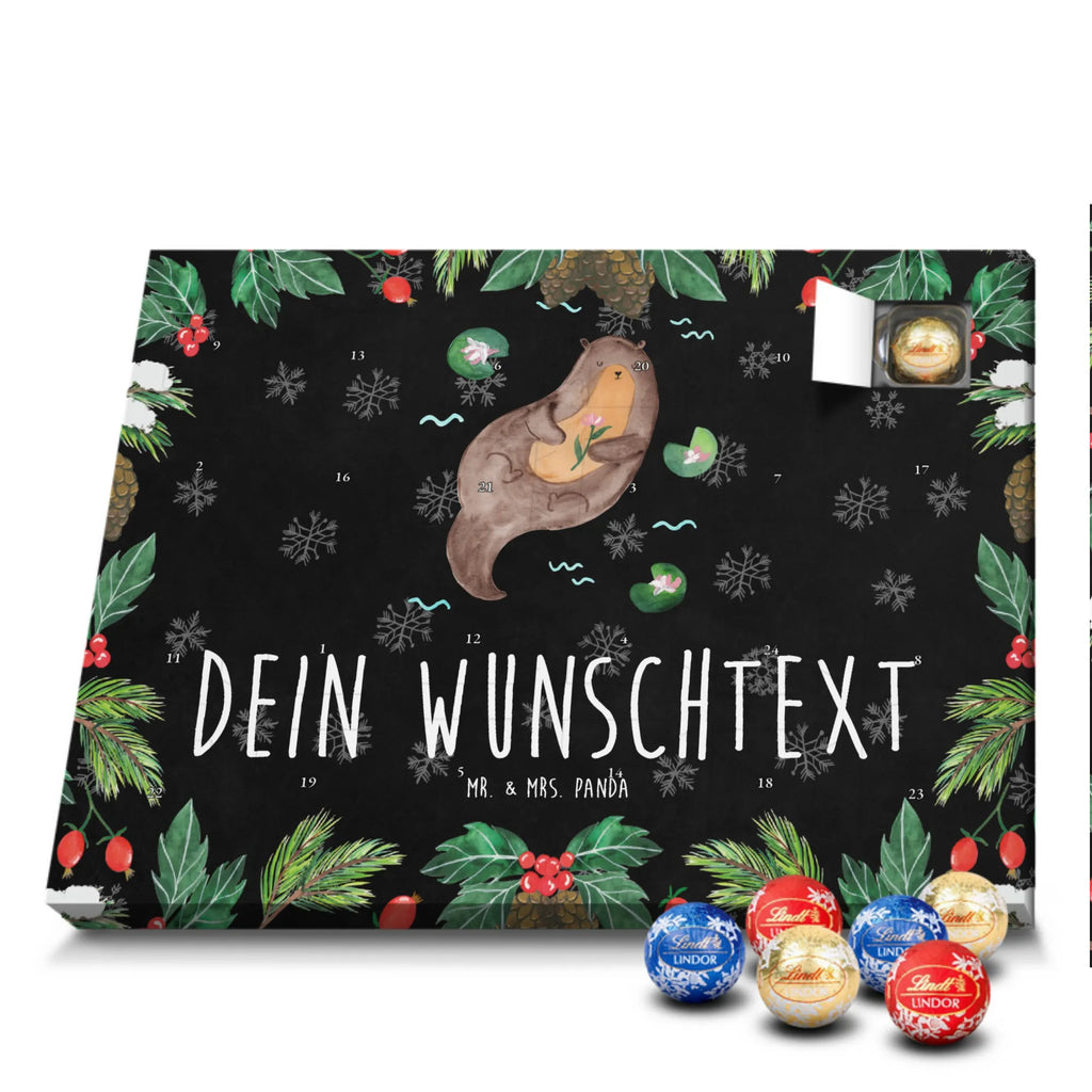 Personalisierter Schoko Adventskalender Otter Seerose Personalisierter Adventskalender, Adventskalender mit Namen, Fischotter, Seeotter, Otter, Otter Seeotter See Otter