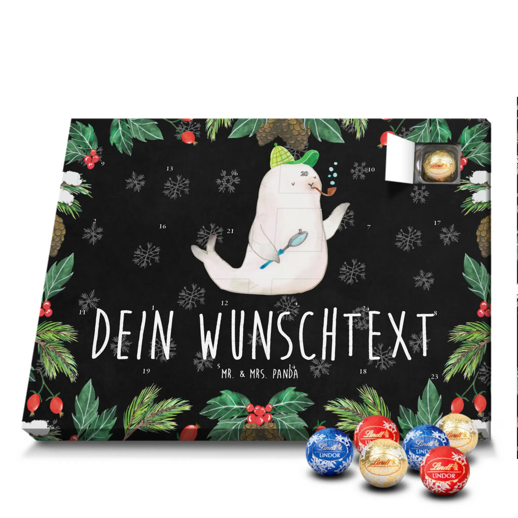 Adventskalender mit Namen Robbe Sherlock Personalisierter Adventskalender, Adventskalender mit Namen, Tiere, Tiermotive, Gute Laune, Lustige Sprüche
