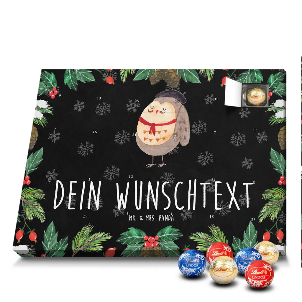 Personalisierter Schoko Adventskalender Eule Frankreich Personalisierter Adventskalender, Adventskalender mit Namen, Eule, Eulen, Owl, Eule Deko, La Vie Est Belle, Hibou, Frankreich, Das Leben Ist schön, Spruch schön, Spruch Französisch