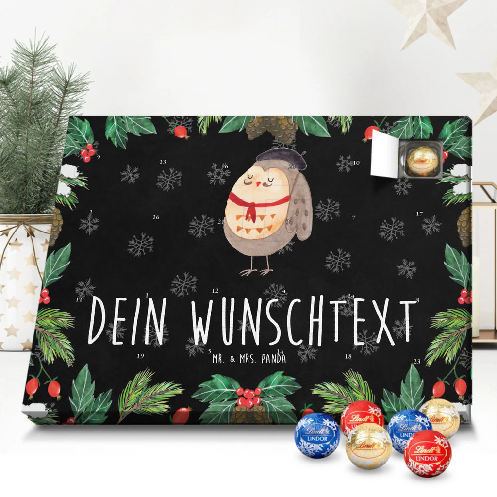 Personalisierter Schoko Adventskalender Eule Frankreich Personalisierter Adventskalender, Adventskalender mit Namen, Eule, Hibou, Eulen, Spruch schön, Frankreich, Eule Deko, Owl, Das Leben Ist schön, Spruch Französisch, La Vie Est Belle