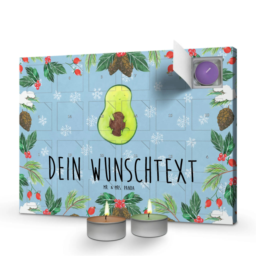 Personalisierter Duftkerzen Adventskalender Avocado Kern Personalisierter Duftkerzen Adventskalender, Avocado, Gesund, Veggie, Vegan, Kern, Spruch Leben, Pflanze, Avokado, Avocadokern