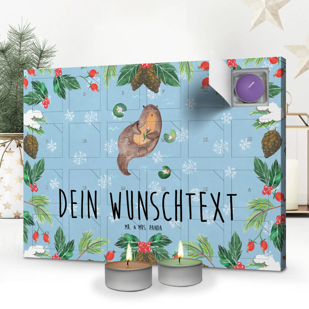 Personalisierter Duftkerzen Adventskalender Otter Seerose Personalisierter Duftkerzen Adventskalender, Seeotter, Otter, Fischotter, Otter Seeotter See Otter